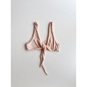 437 FOUR THREE SEVEN Kenzie Pale Pink Multi-Way Tie Bikini Top, Size M